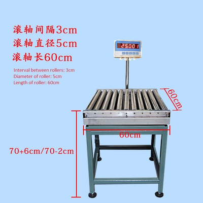 300kg 500kg Roller Conveyor Scale RS485  Stainless Steel Gravity Roller Conveyor